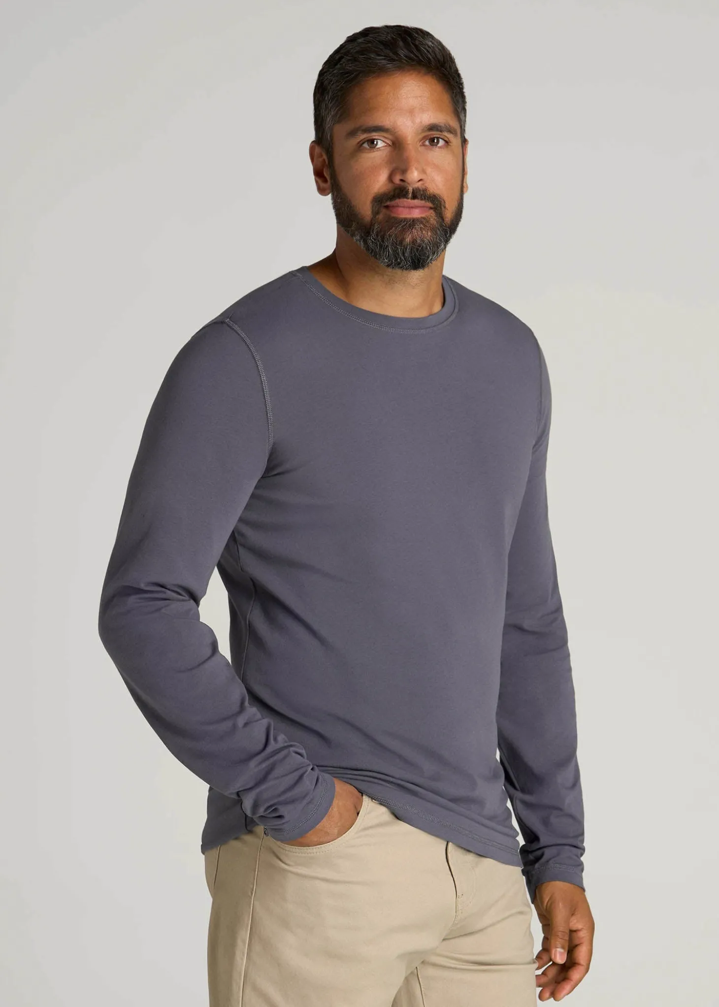 The Essential Slim Fit Long Sleeve Tee for Tall Men