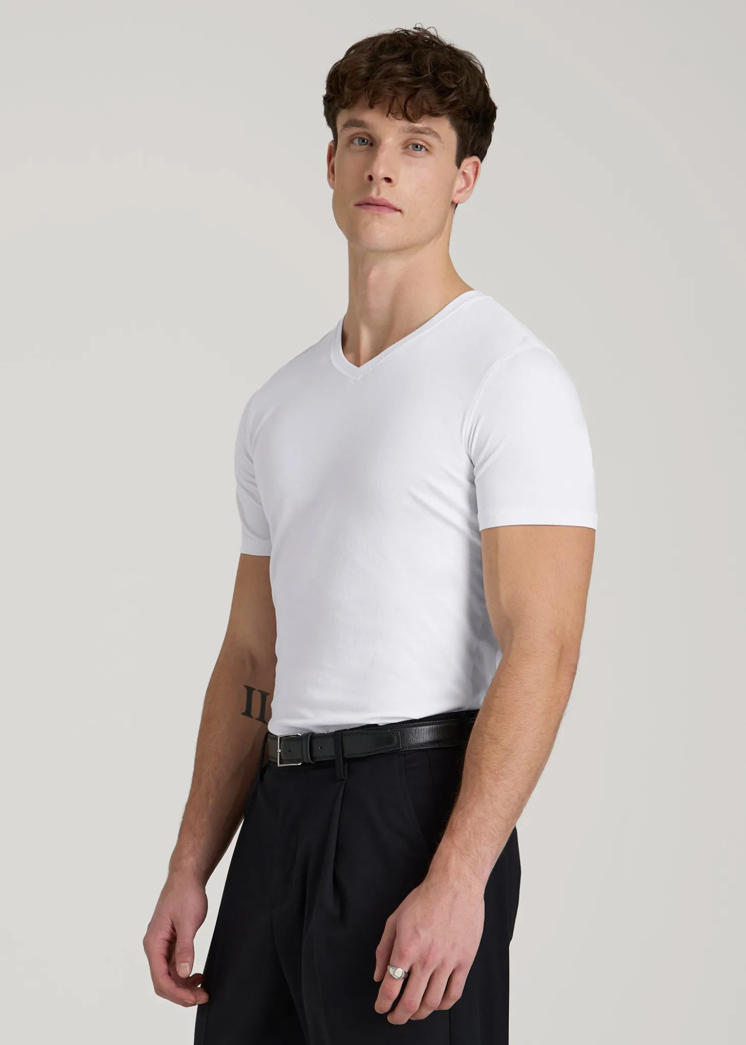 The Essential Slim Fit V-Neck Tee for Tall Men