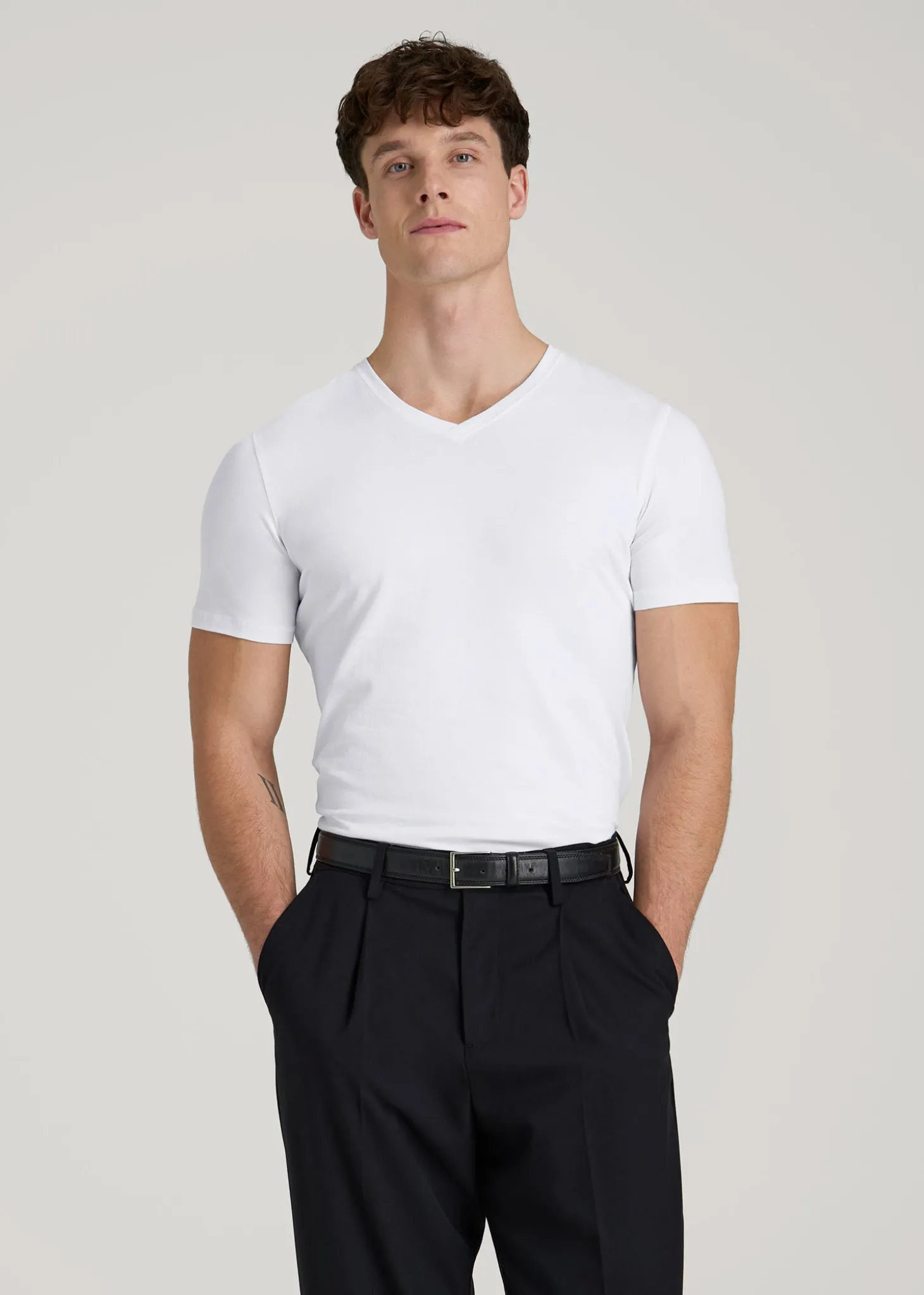 The Essential Slim Fit V-Neck Tee for Tall Men