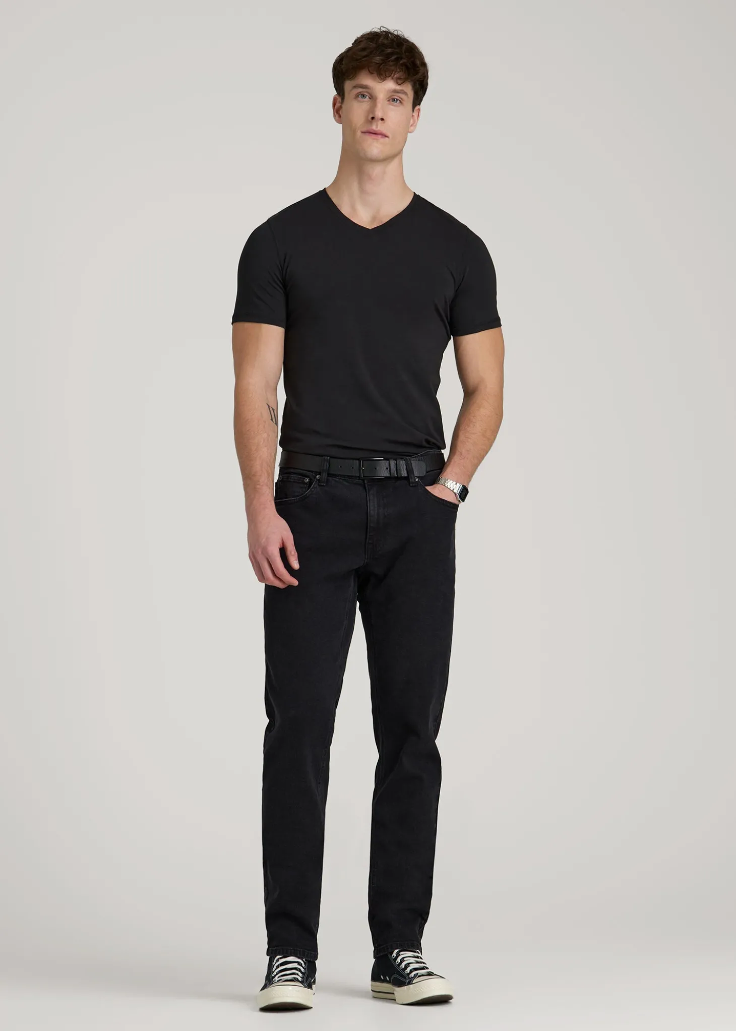 The Essential Slim Fit V-Neck Tee for Tall Men