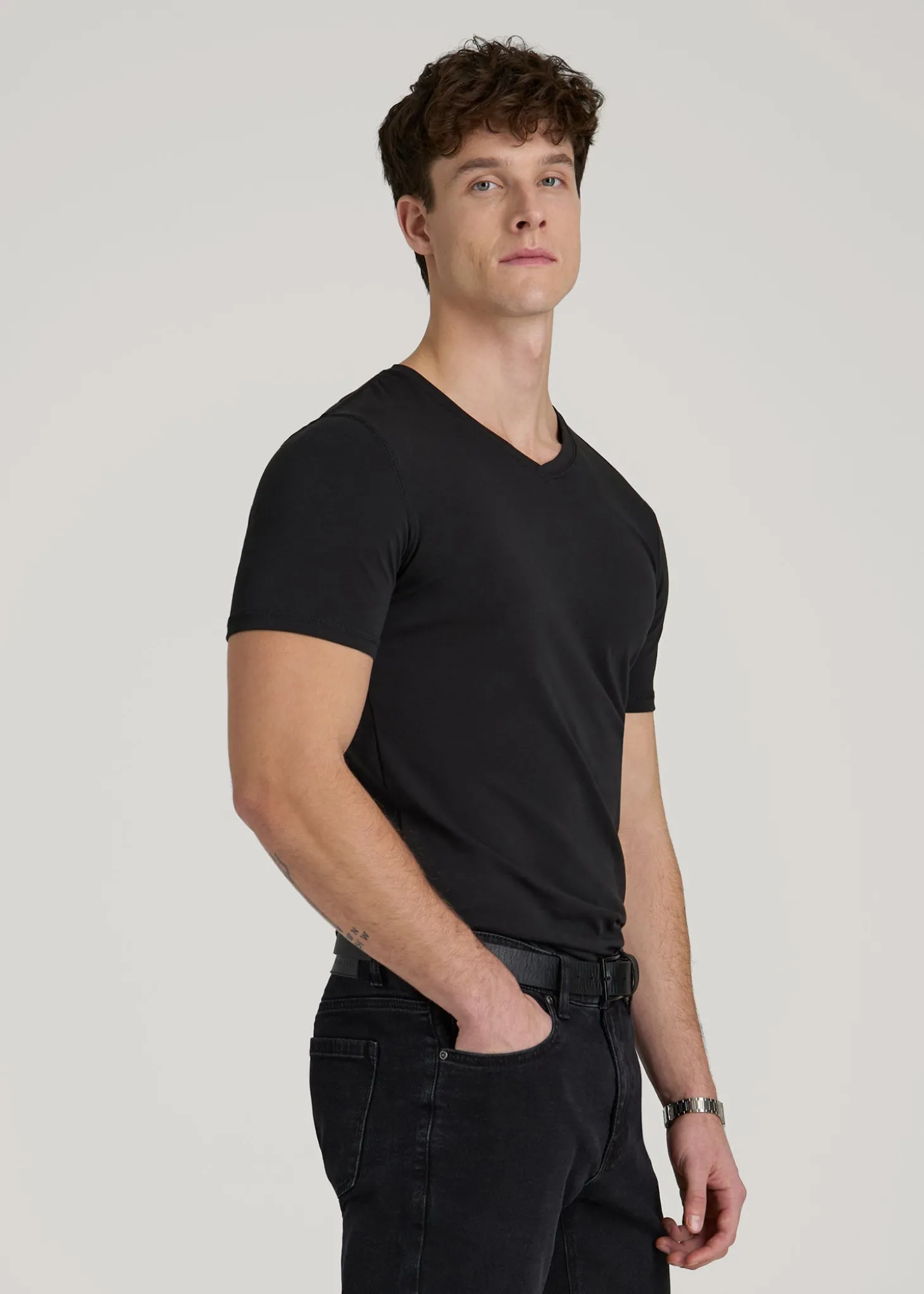The Essential Slim Fit V-Neck Tee for Tall Men