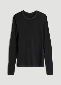Thermal Merino Wool Base Layer Long Sleeve Top for Tall Women