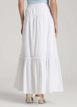 Tiered Cotton Maxi Skirt for Tall Women