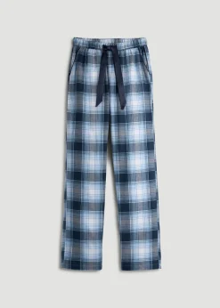 Tie Waist Flannel Pajama Pants for Tall Women