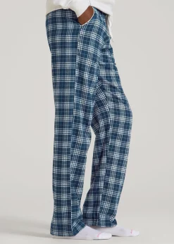 Tie Waist Flannel Pajama Pants for Tall Women