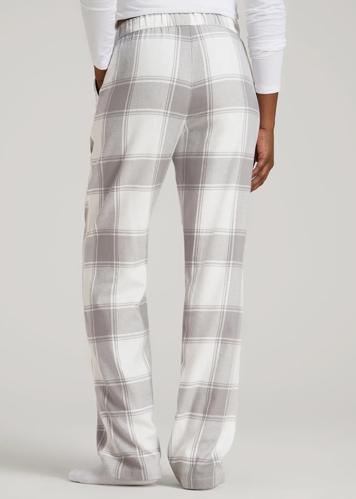 Tie-Waist Flannel Pajama Pants for Tall Women