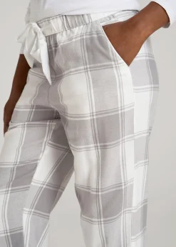 Tie-Waist Flannel Pajama Pants for Tall Women