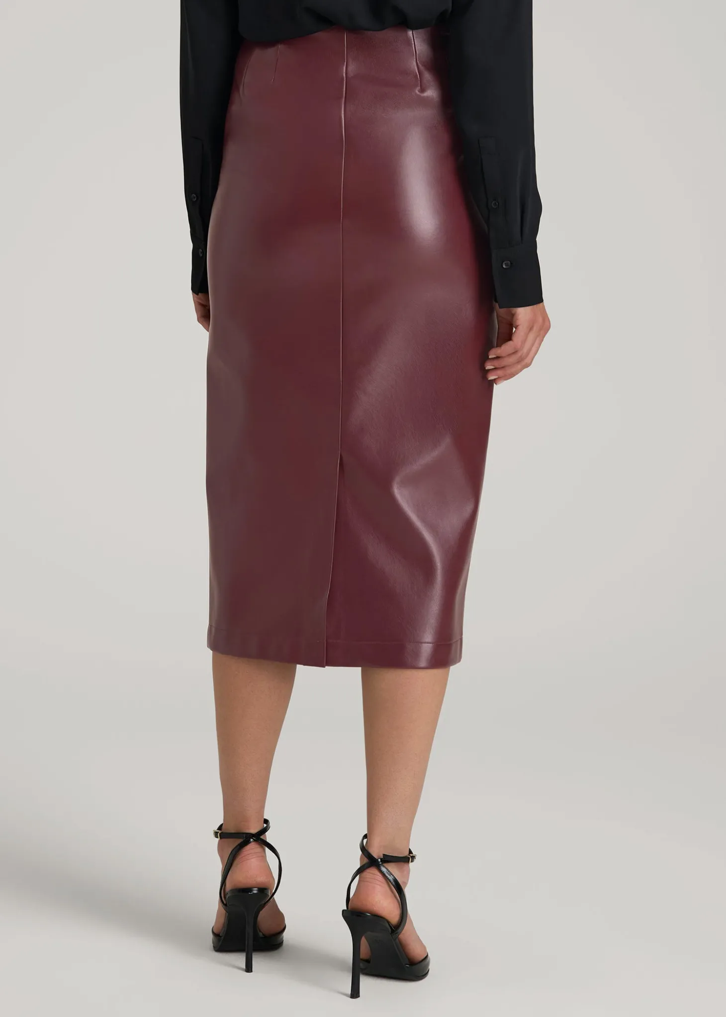 True Touch Leather Pencil Skirt for Tall Women