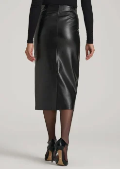 True Touch Leather Pencil Skirt for Tall Women