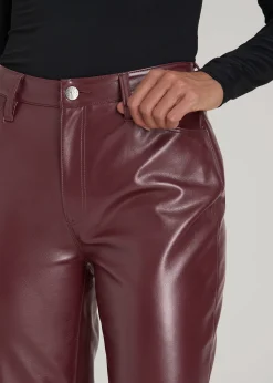 True Touch Leather Straight Leg Pants for Tall Women