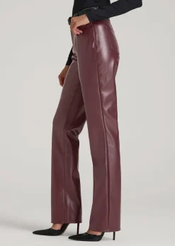 True Touch Leather Straight Leg Pants for Tall Women