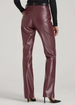 True Touch Leather Straight Leg Pants for Tall Women