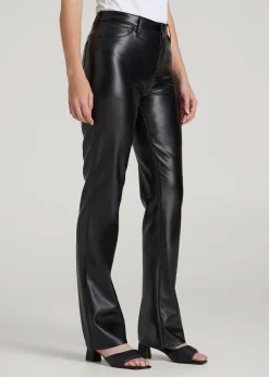 True Touch Leather Straight Leg Pants for Tall Women