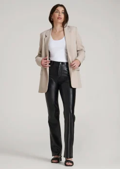 True Touch Leather Straight Leg Pants for Tall Women