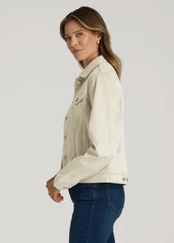 True Touch Suede Trucker Jacket for Tall Women