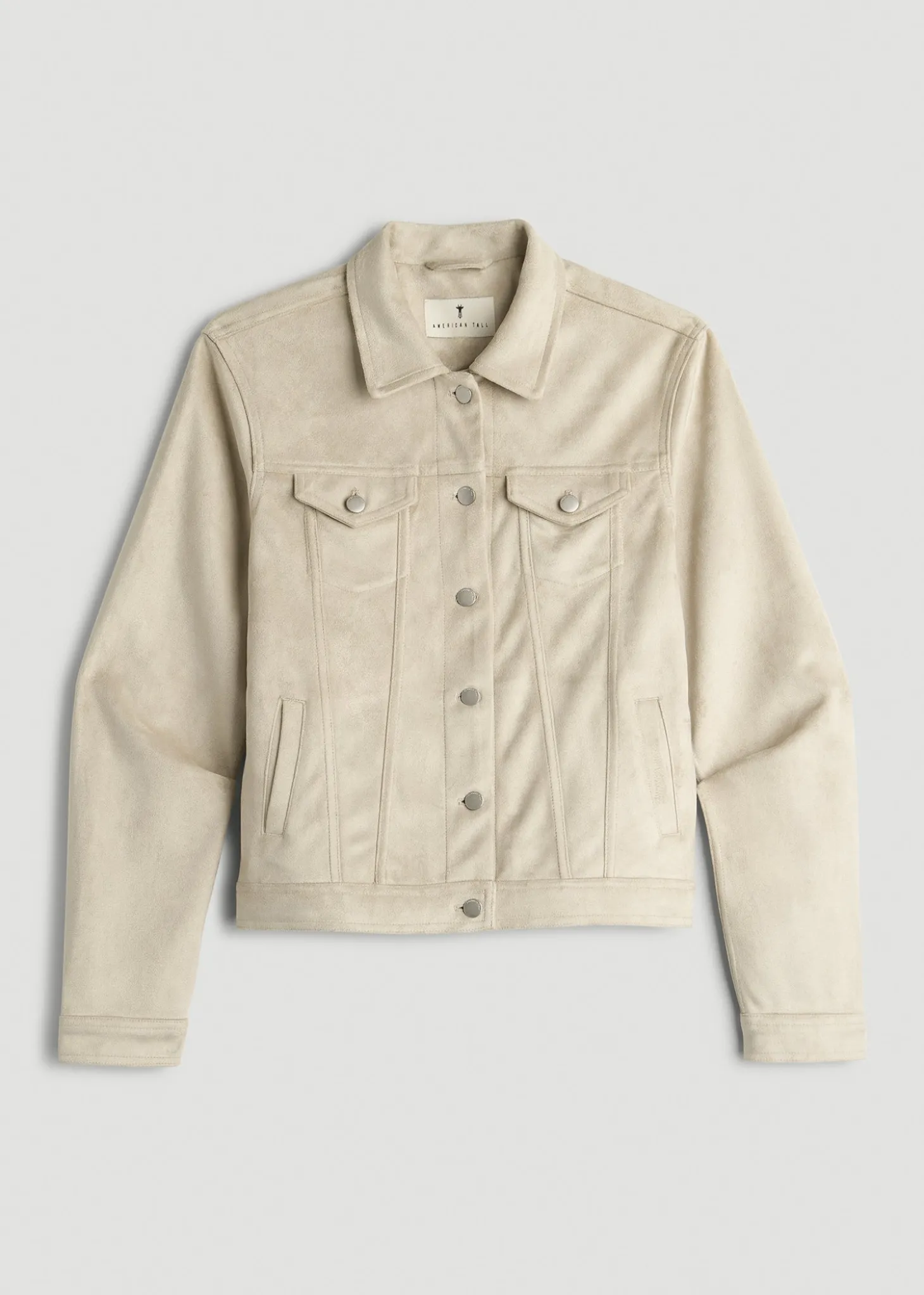 True Touch Suede Trucker Jacket for Tall Women