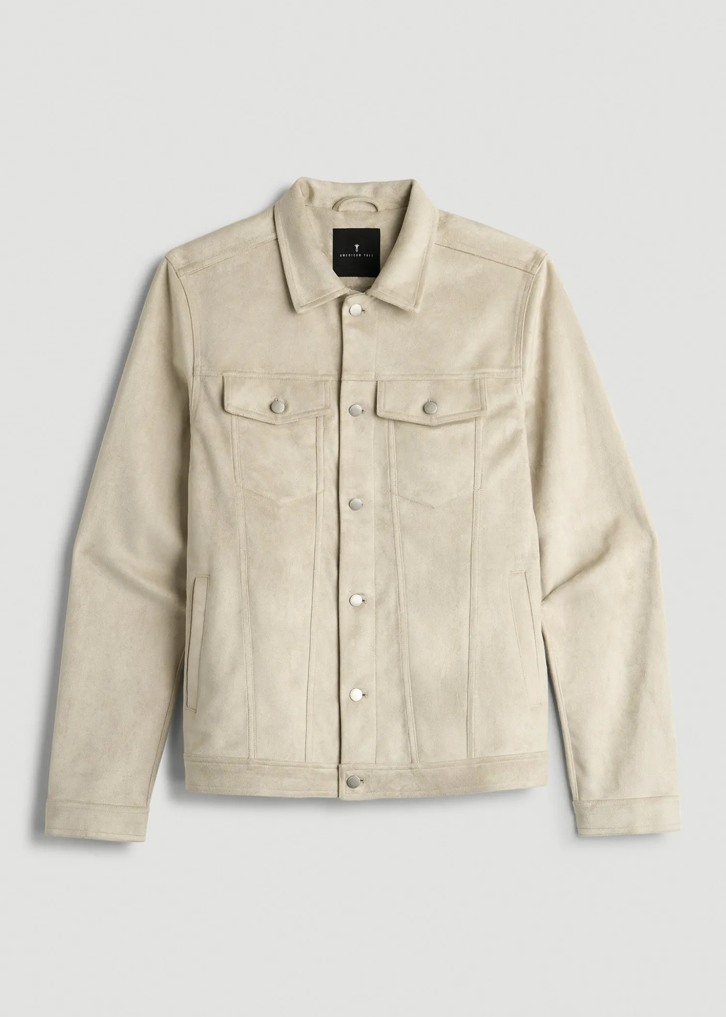 True Touch Suede Trucker Jacket for Tall Men