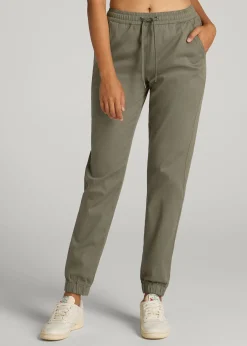 Twill Jogger Pants for Tall Women