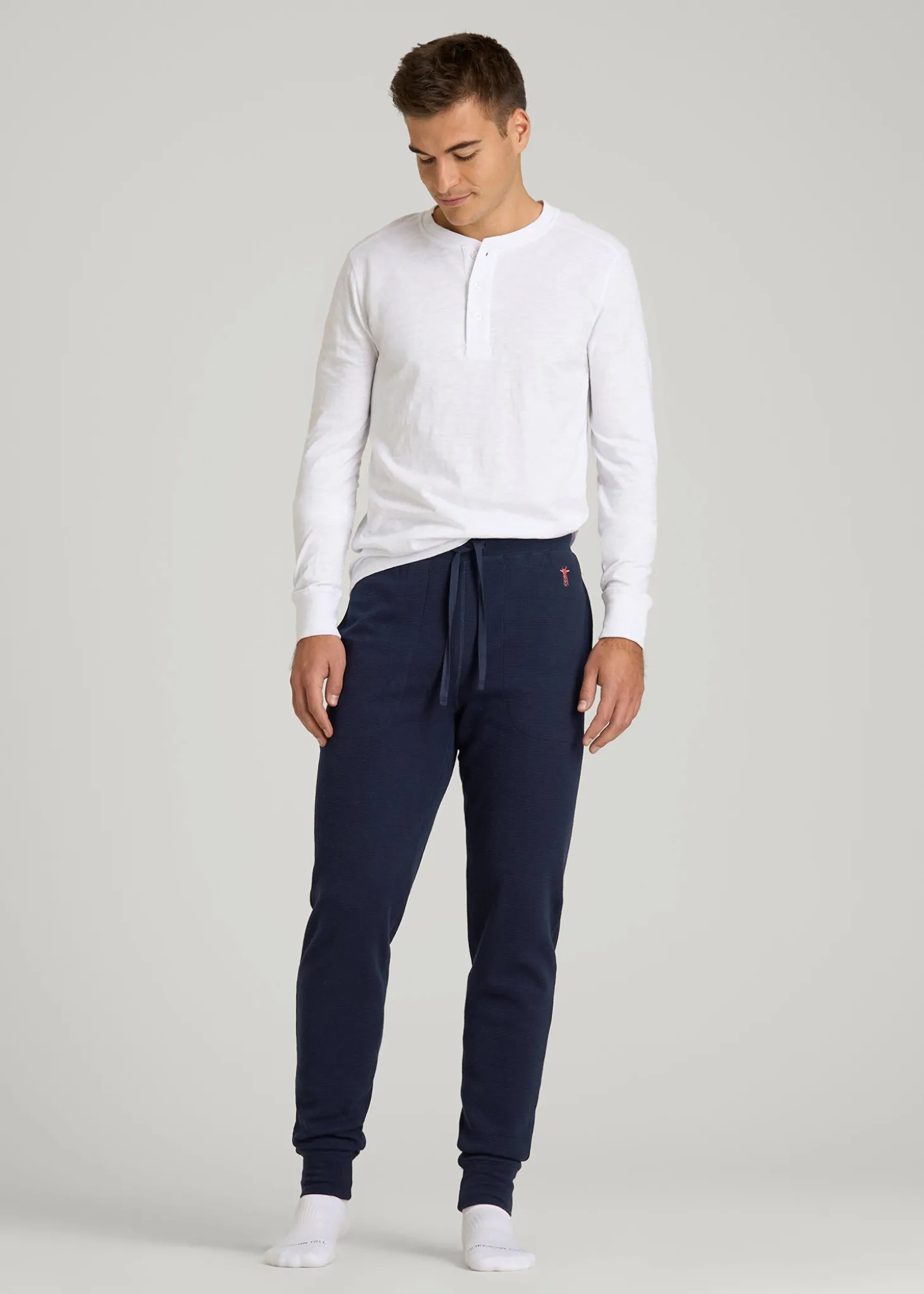 Waffle-Knit Lounge Jogger for Tall Men