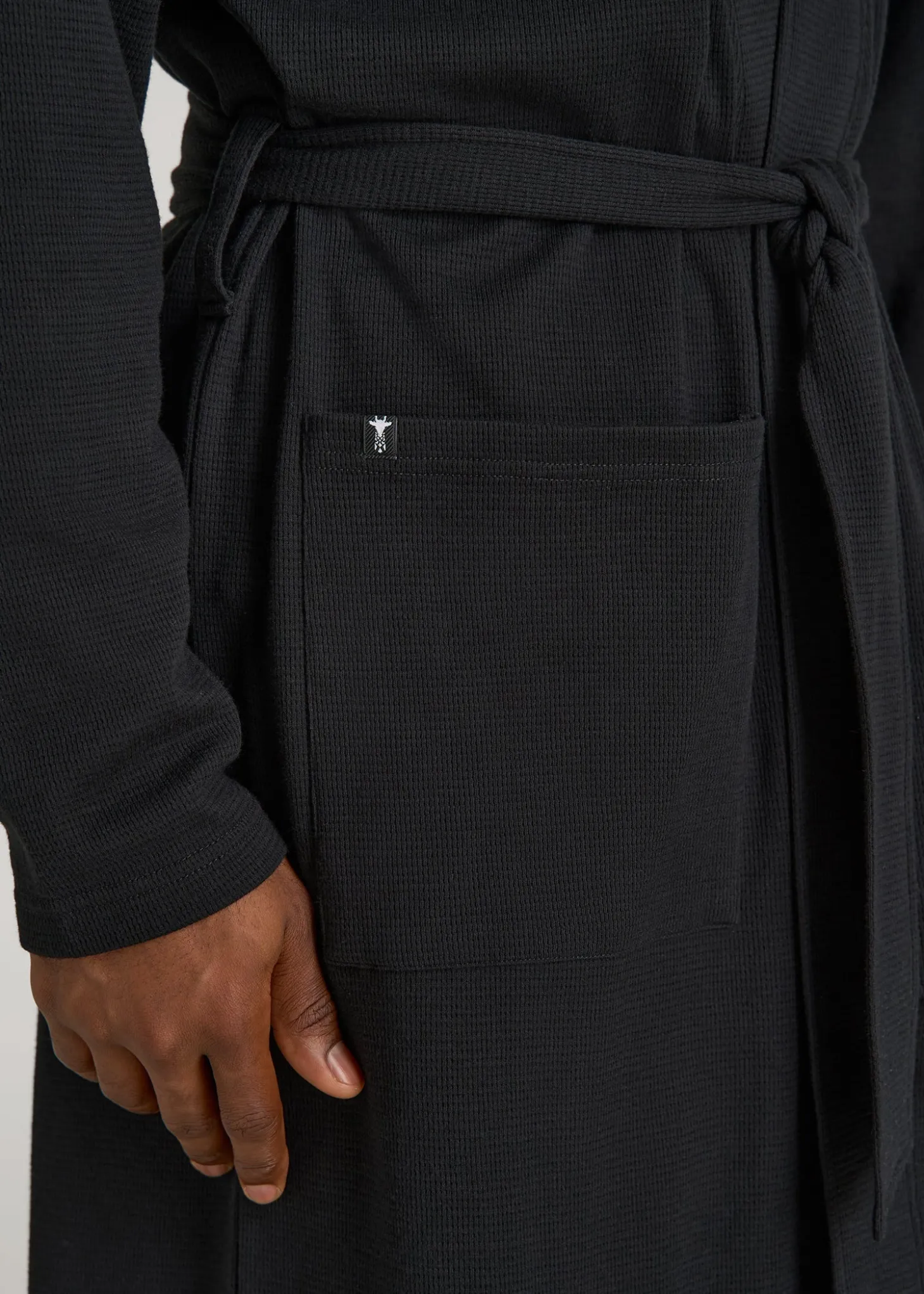 Waffle-Knit Lounge Robe for Tall Men