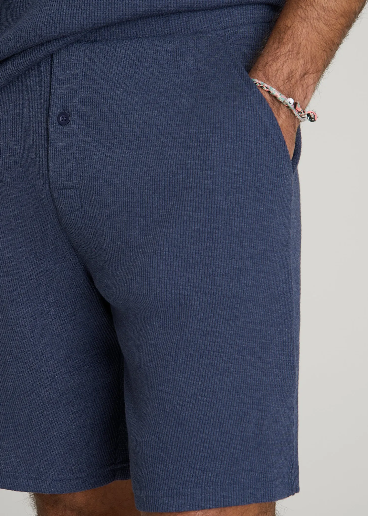 Waffle Lounge Shorts for Tall Men