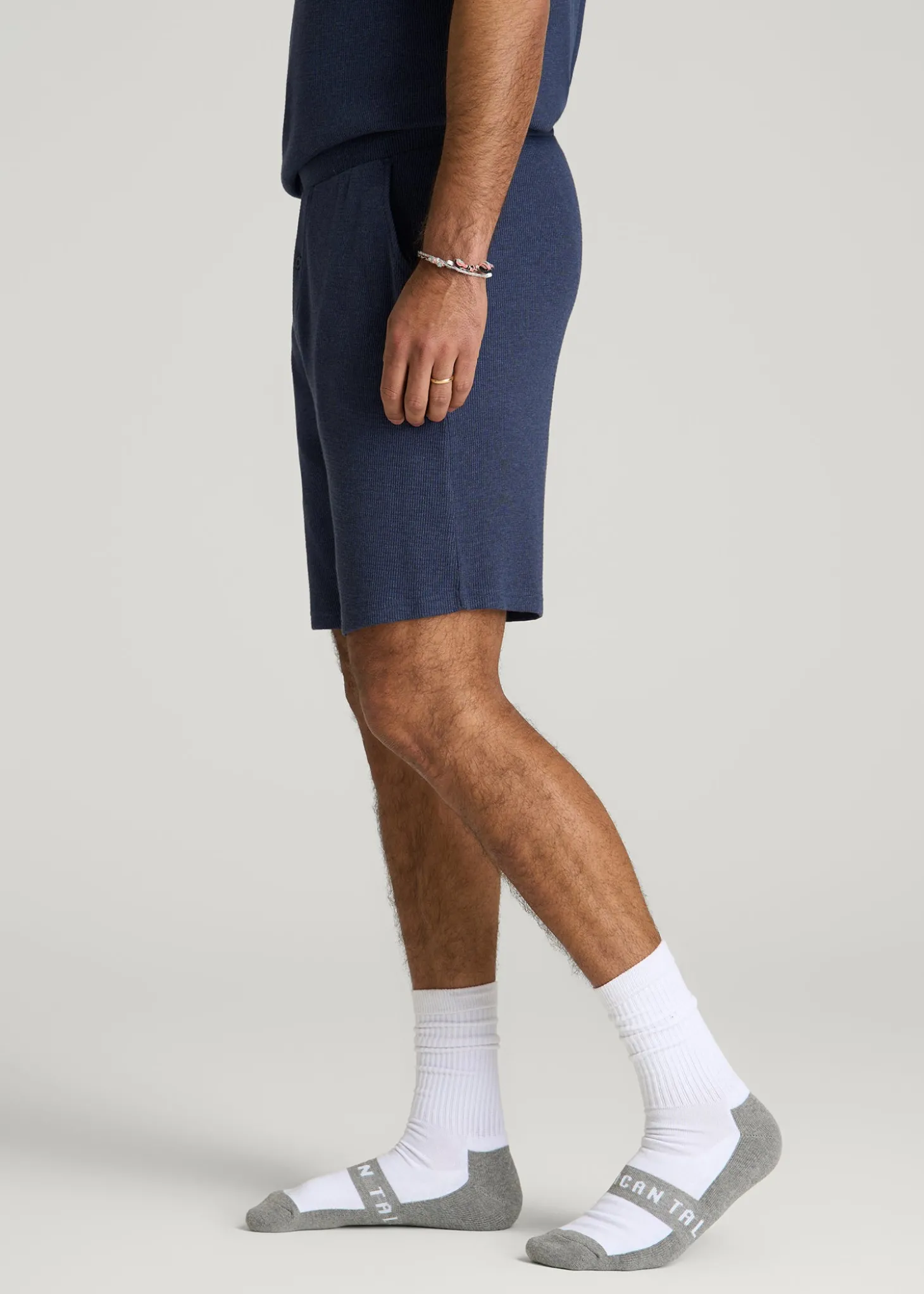 Waffle Lounge Shorts for Tall Men