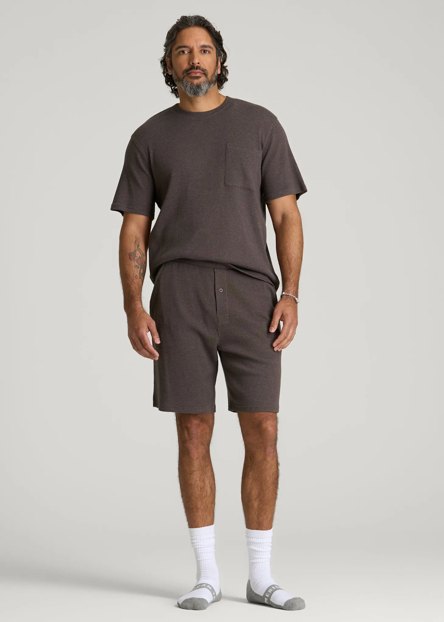 Waffle Lounge Shorts for Tall Men