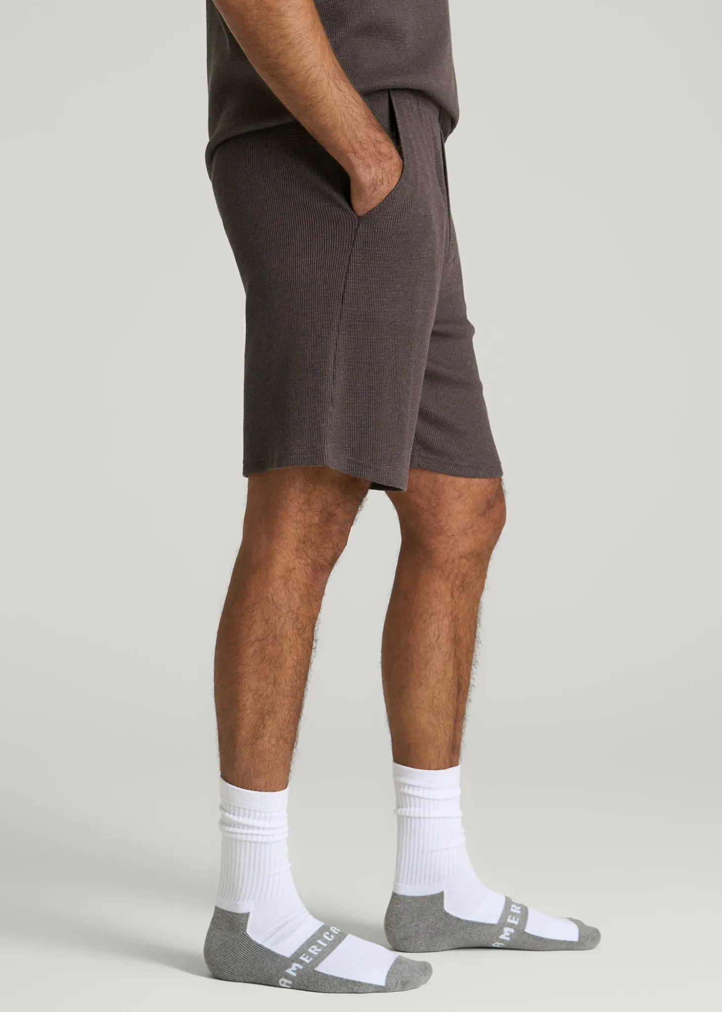 Waffle Lounge Shorts for Tall Men