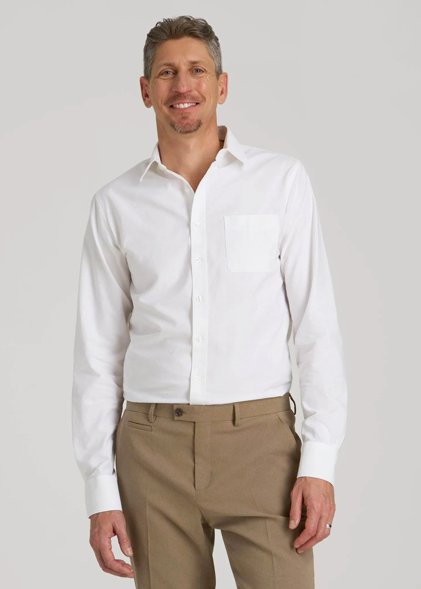 Washed Oxford Shirt for Tall Men