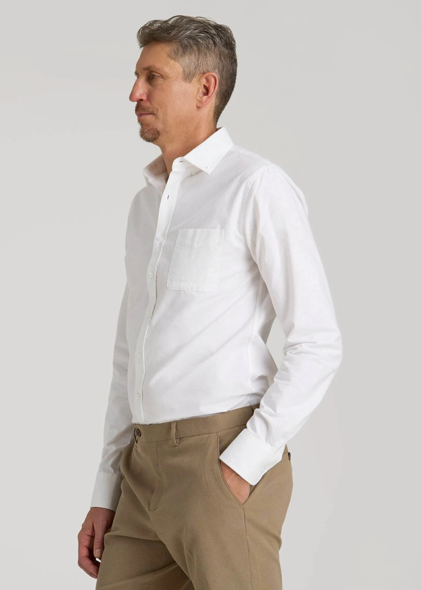 Washed Oxford Shirt for Tall Men