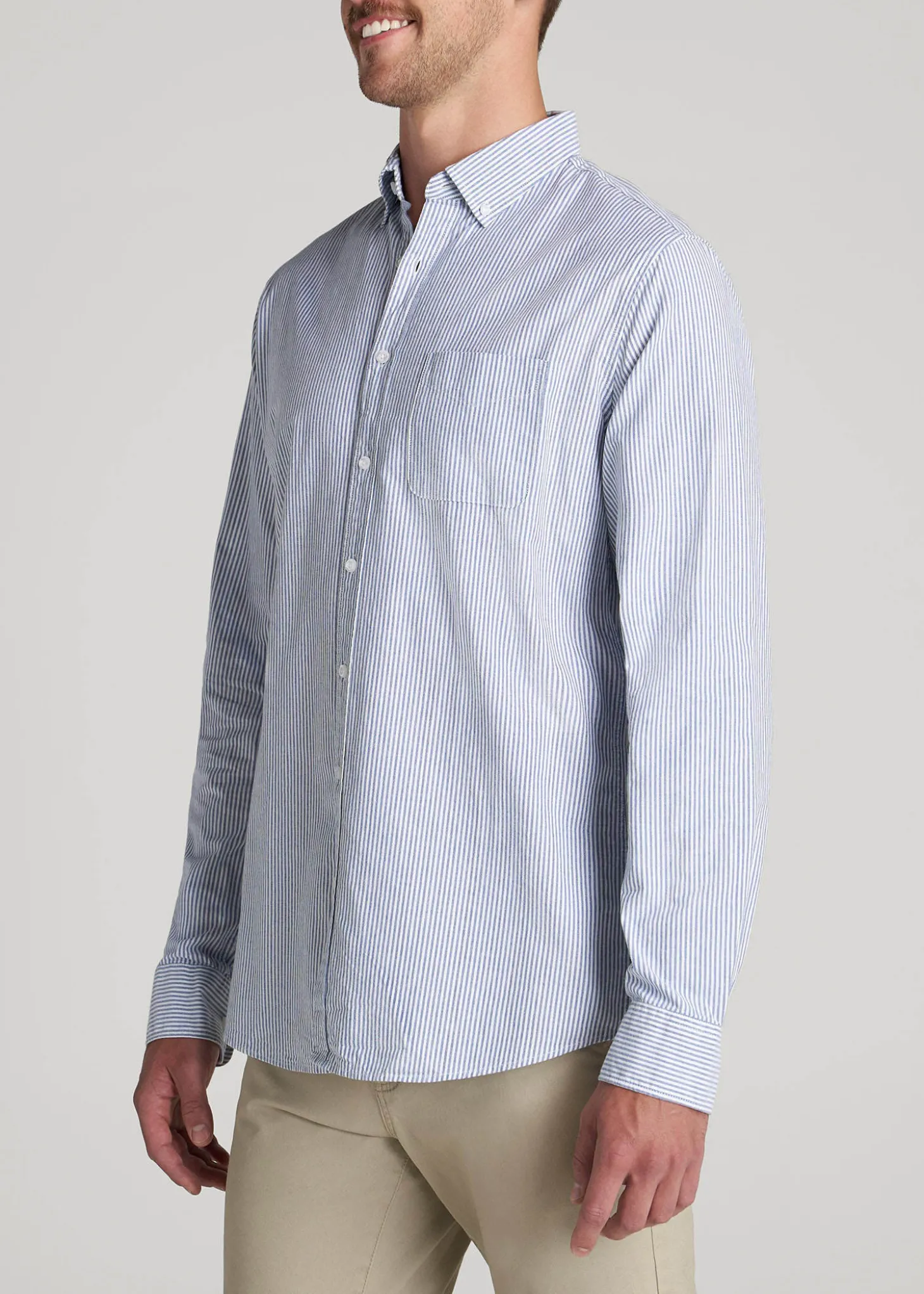 Washed Oxford Shirt for Tall Men