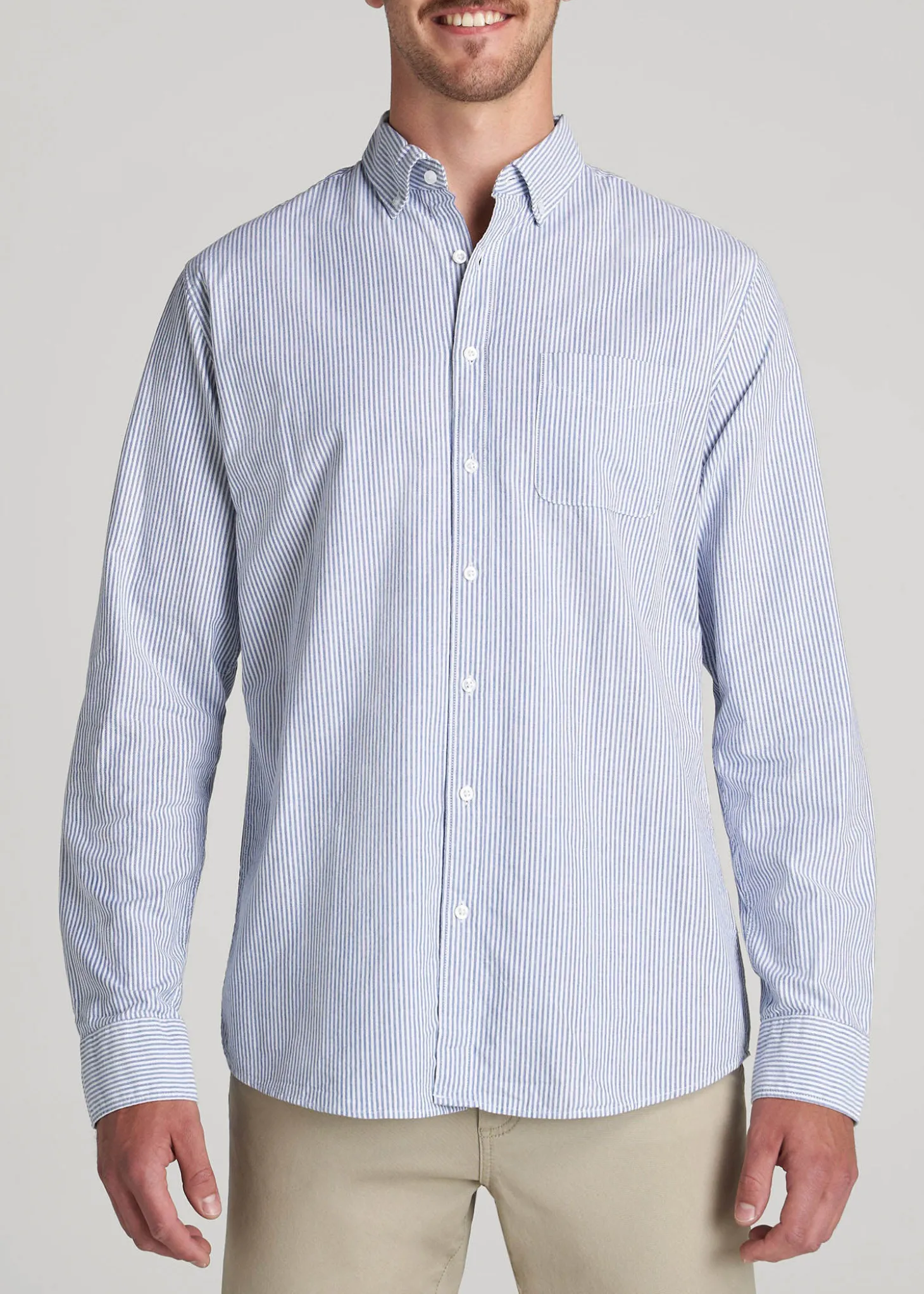 Washed Oxford Shirt for Tall Men