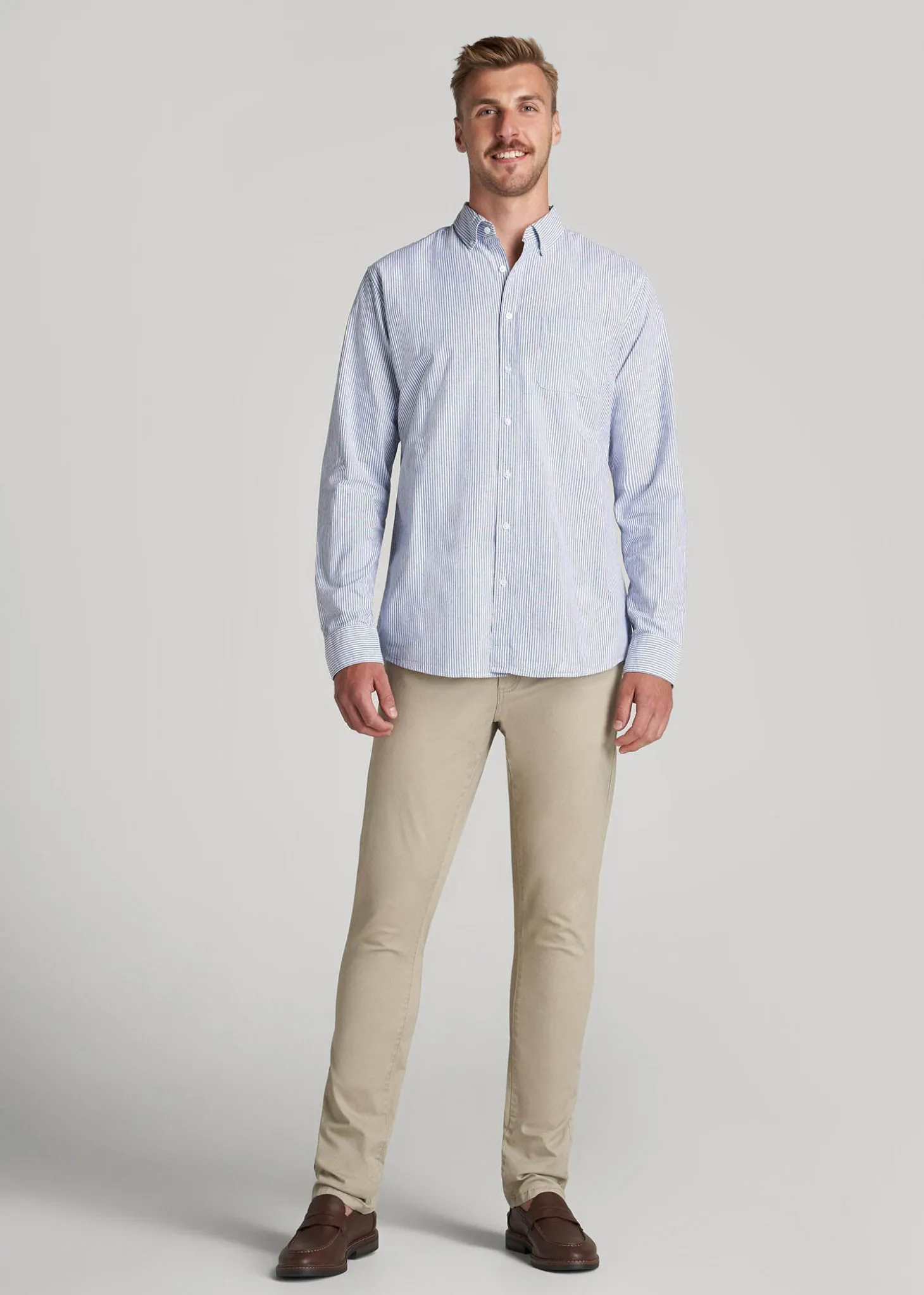Washed Oxford Shirt for Tall Men