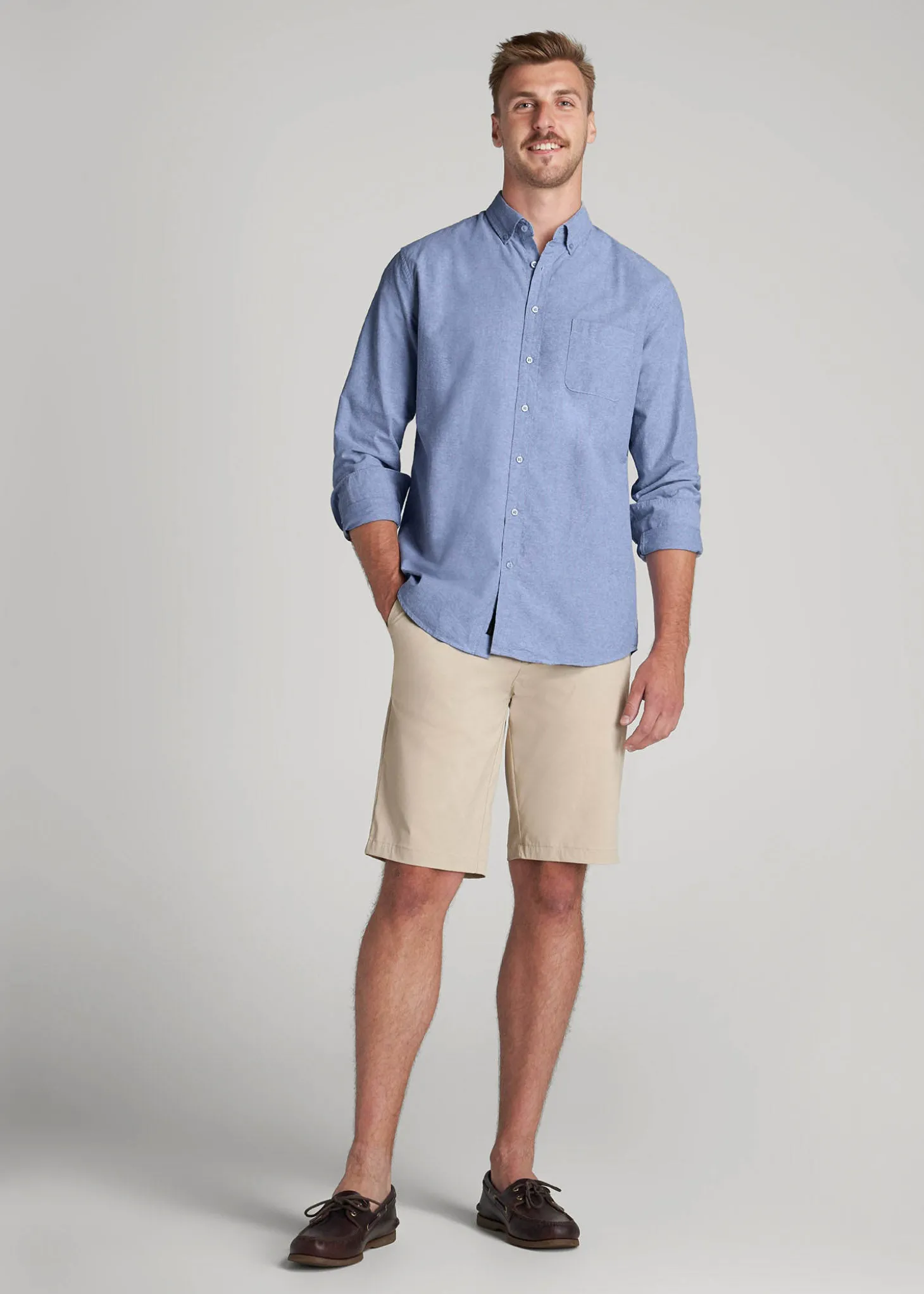 Washed Oxford Shirt for Tall Men