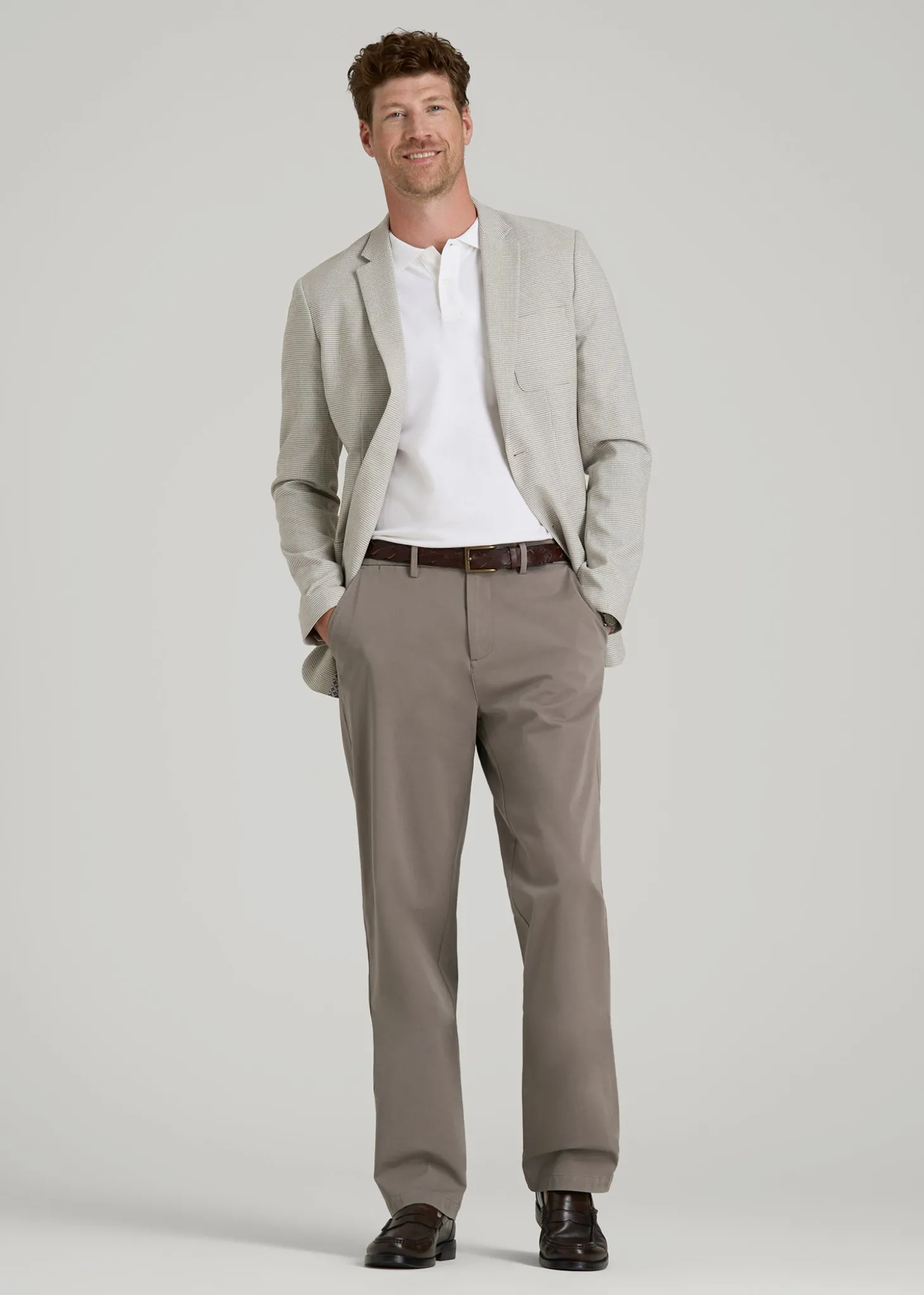 4 Way Stretch Commuter RELAXED Chino Pants for Tall Men