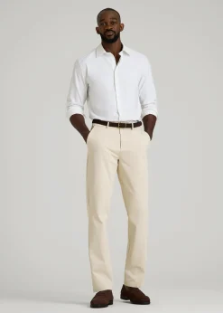 4 Way Stretch Commuter STRAIGHT Leg Chino Pants for Tall Men