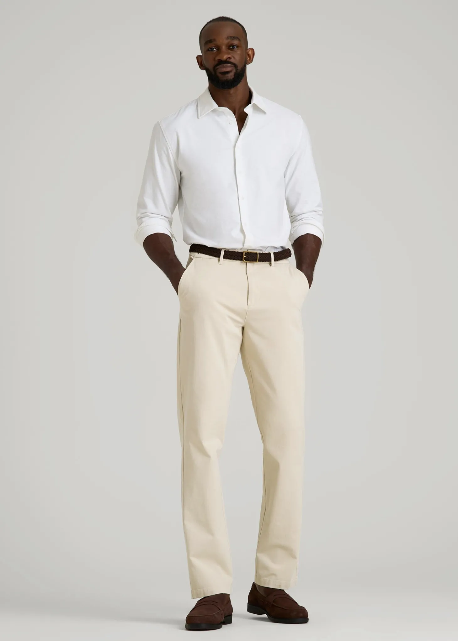 4 Way Stretch Commuter STRAIGHT Leg Chino Pants for Tall Men