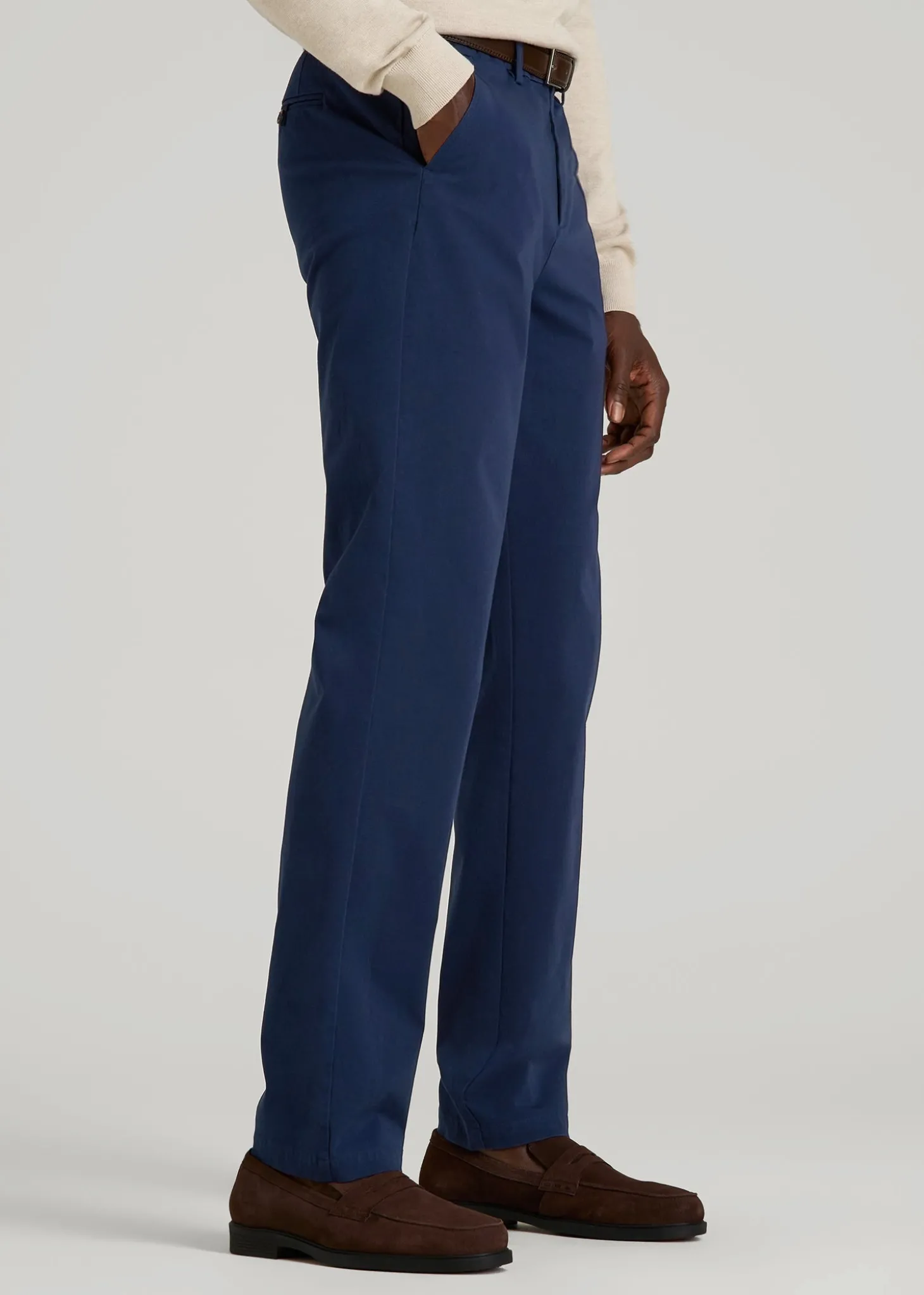 4 Way Stretch Commuter STRAIGHT Leg Chino Pants for Tall Men