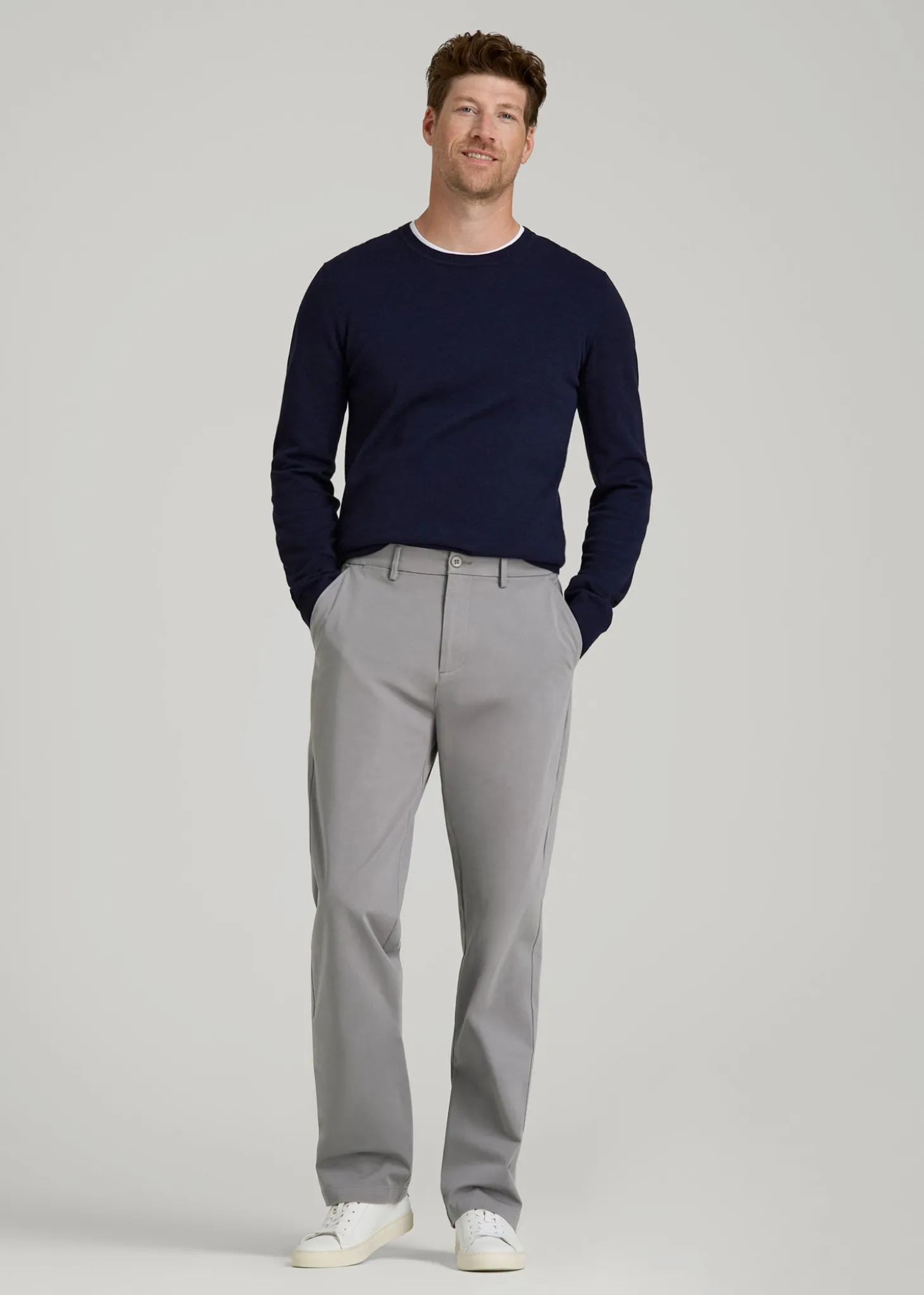 4-Way Stretch Commuter Straight Chino Pants for Tall Men