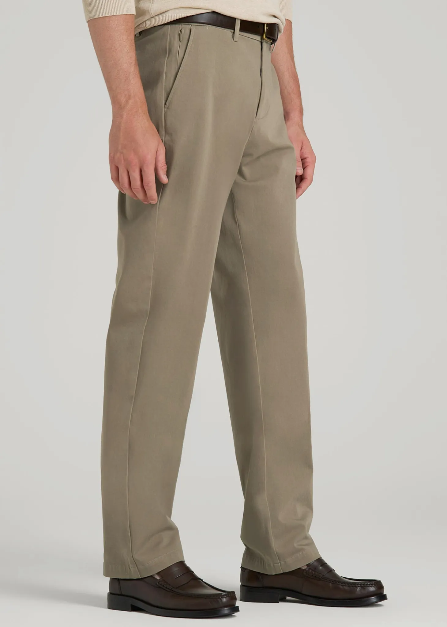 4-Way Stretch Commuter Straight Chino Pants for Tall Men