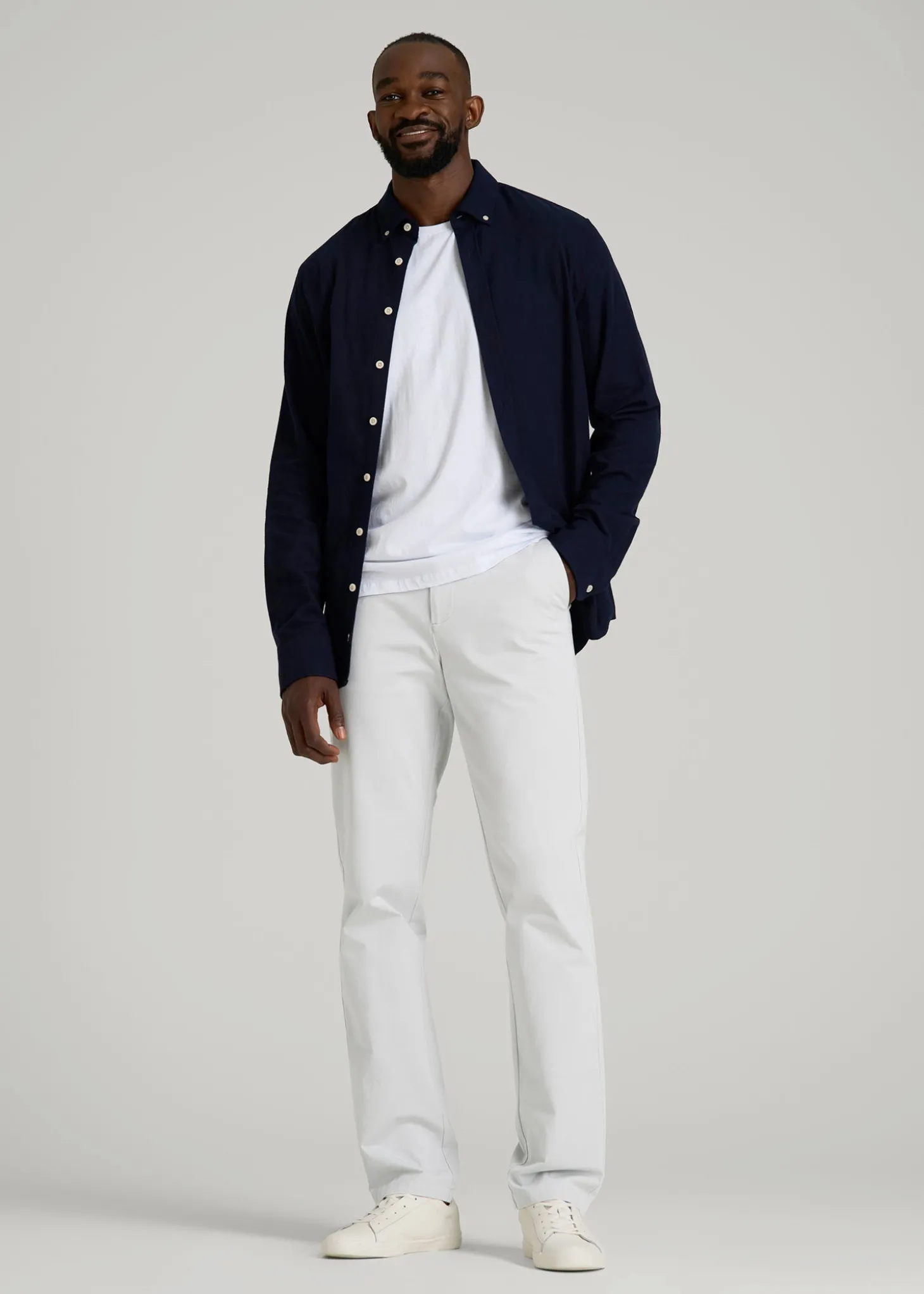 4 Way Stretch Commuter TAPERED Chino Pants for Tall Men