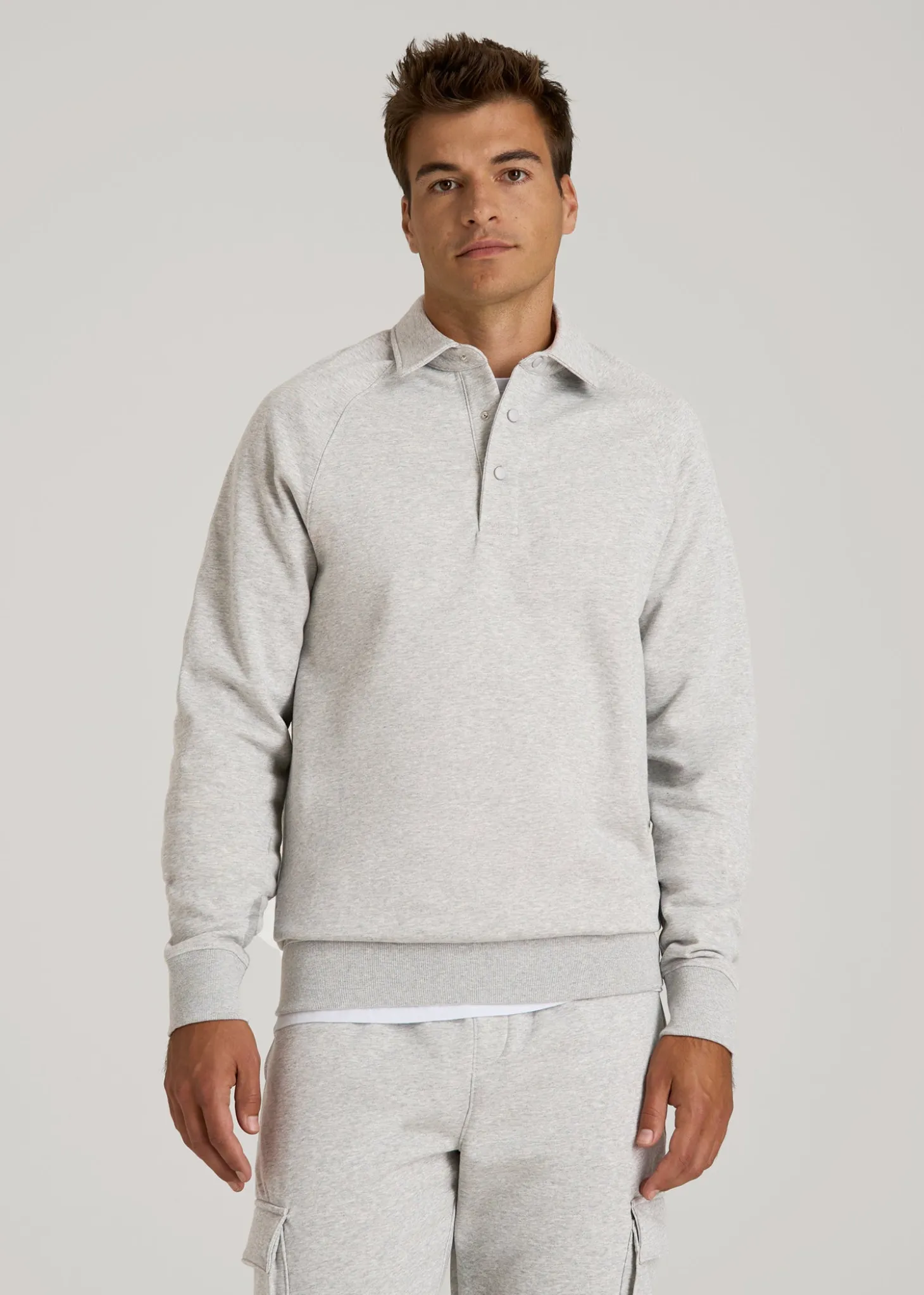 Wearever Fleece Collared Sweatshirt for Tall Men