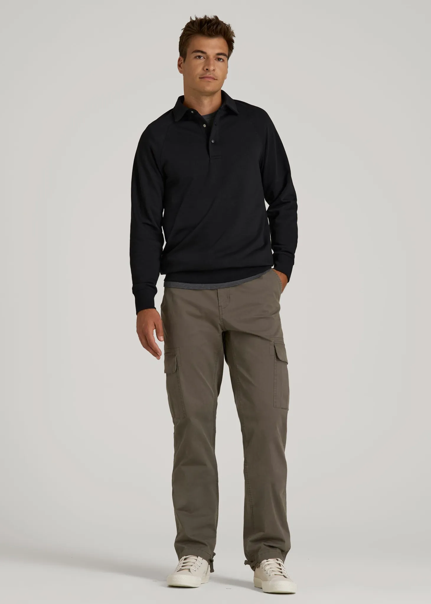 Wearever Fleece Collared Sweatshirt for Tall Men