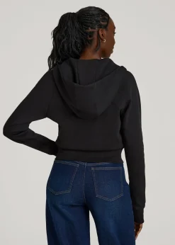 Wearever Fleece Cropped Zip-Up Hoodie for Tall Women