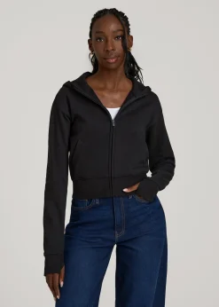 Wearever Fleece Cropped Zip-Up Hoodie for Tall Women