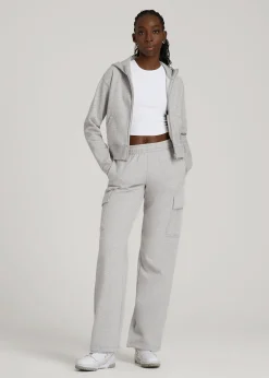 Wearever Fleece Cropped Zip-Up Hoodie for Tall Women