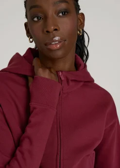 Wearever Fleece Cropped Zip-Up Hoodie for Tall Women