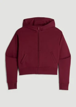 Wearever Fleece Cropped Zip-Up Hoodie for Tall Women