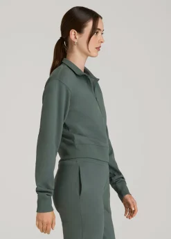 Wearever 2.0 Fleece Half-Zip Cropped Sweatshirt for Tall Women