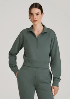 Wearever 2.0 Fleece Half-Zip Cropped Sweatshirt for Tall Women